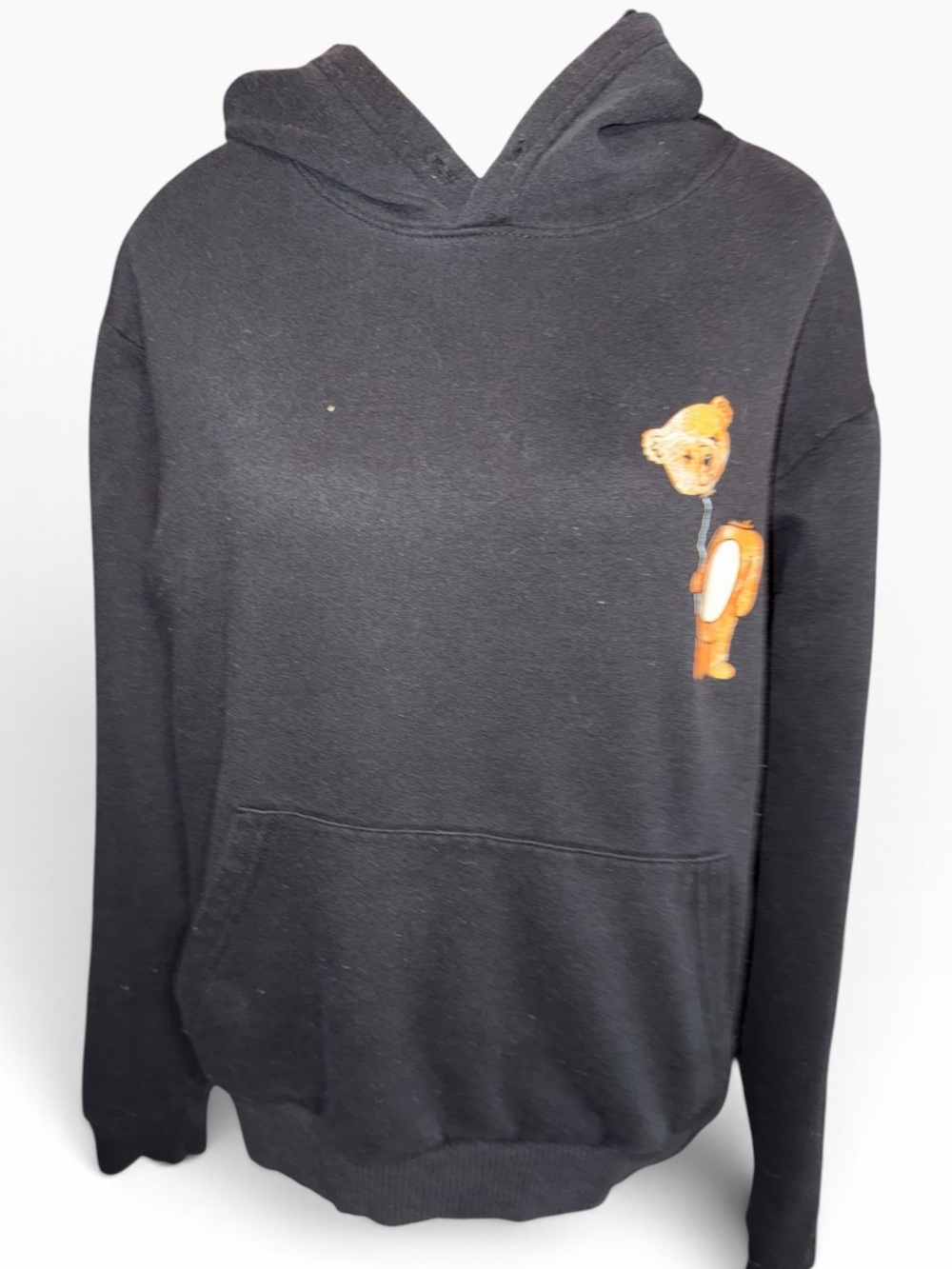 Fresh Laundry Limited Edition Hoodie Y2K Black Orange Bear Graphic Zip Up